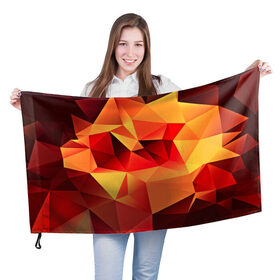 Флаг 3D с принтом Abstraction color , 100% полиэстер | плотность ткани — 95 г/м2, размер — 67 х 109 см. Принт наносится с одной стороны | 3d | abstraction | абстракция | геометрия | грани | изгиб | линии | полигоны | полосы | розовый | сочетания | текстура | треугольники