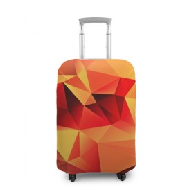 Чехол для чемодана 3D с принтом Abstraction color , 86% полиэфир, 14% спандекс | двустороннее нанесение принта, прорези для ручек и колес | 3d | abstraction | абстракция | геометрия | грани | изгиб | линии | полигоны | полосы | розовый | сочетания | текстура | треугольники