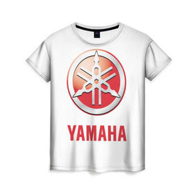 Женская футболка 3D с принтом Yamaha , 100% полиэфир ( синтетическое хлопкоподобное полотно) | прямой крой, круглый вырез горловины, длина до линии бедер | brand | car | japanese | logo | motorcycle | sign | yamaha | автомобиль | знак | логотип | марка | мотоцикл | ямаха | японская