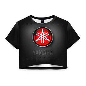 Женская футболка 3D укороченная с принтом Yamaha , 100% полиэстер | круглая горловина, длина футболки до линии талии, рукава с отворотами | beautiful | brand | car | girl | japanese | logo | motorcycle | mountains | nature | sign | sports | white | yamaha | автомобиль | знак | логотип | марка | мотоцикл | ямаха | японская
