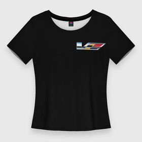 Женская футболка 3D Slim с принтом Cadillac ,  |  | brand | cadillac | car | logo | motorcycle | sign | автомобиль | знак | кадилак | логотип | марка | мотоцикл