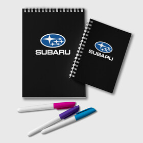 Блокнот с принтом Subaru , 100% бумага | 48 листов, плотность листов — 60 г/м2, плотность картонной обложки — 250 г/м2. Листы скреплены удобной пружинной спиралью. Цвет линий — светло-серый
 | subaru | автомобиль | марка | машина | субару