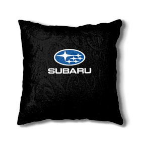 Подушка 3D с принтом Subaru , наволочка – 100% полиэстер, наполнитель – холлофайбер (легкий наполнитель, не вызывает аллергию). | состоит из подушки и наволочки. Наволочка на молнии, легко снимается для стирки | subaru | автомобиль | марка | машина | субару