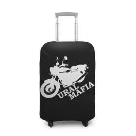 Чехол для чемодана 3D с принтом Ural mafia , 86% полиэфир, 14% спандекс | двустороннее нанесение принта, прорези для ручек и колес | brand | logo | motorcycle | sign | ural mafia | знак | логотип | марка | мафия | мотоцикл | урал