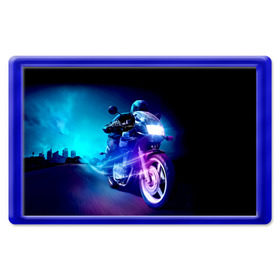 Магнит 45*70 с принтом Мотоциклист , Пластик | Размер: 78*52 мм; Размер печати: 70*45 | city | light | motocross | motorcycle | motorcyclist | night | silhouette | speed | город | мотокросс | мотоцикл | мотоциклист | ночь | свет | силуэт | скорость