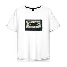 Мужская футболка хлопок Oversize с принтом Аудиокассета , 100% хлопок | свободный крой, круглый ворот, “спинка” длиннее передней части | 