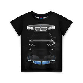 Детская футболка 3D с принтом BMW , 100% гипоаллергенный полиэфир | прямой крой, круглый вырез горловины, длина до линии бедер, чуть спущенное плечо, ткань немного тянется | bmw | авто | бмв | магина | марка