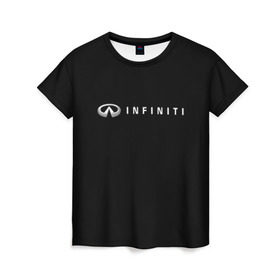 Женская футболка 3D с принтом Infiniti , 100% полиэфир ( синтетическое хлопкоподобное полотно) | прямой крой, круглый вырез горловины, длина до линии бедер | авто | инфинити | марка | машина