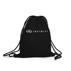 Рюкзак-мешок 3D с принтом Infiniti , 100% полиэстер | плотность ткани — 200 г/м2, размер — 35 х 45 см; лямки — толстые шнурки, застежка на шнуровке, без карманов и подкладки | авто | инфинити | марка | машина