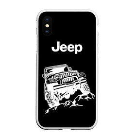 Чехол для iPhone XS Max матовый с принтом Jeep , Силикон | Область печати: задняя сторона чехла, без боковых панелей | автомобиль | джип | марка | машина