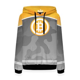 Женская толстовка 3D с принтом Black Milk Bitcoin - Биткоин , 100% полиэстер  | двухслойный капюшон со шнурком для регулировки, мягкие манжеты на рукавах и по низу толстовки, спереди карман-кенгуру с мягким внутренним слоем. | bitcoin | black milk | ethereum | etherium | litecoin | биткоин | крипта | крипто | криптовалюта | лайткоин | майнер | майнинг | эфир