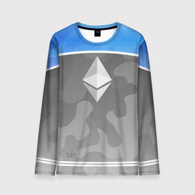 Мужской лонгслив 3D с принтом Black Milk Ethereum - Эфириум , 100% полиэстер | длинные рукава, круглый вырез горловины, полуприлегающий силуэт | black milk | ethereum | etherium | litecoin | крипта | крипто | криптовалюта | лайткоин | майнер | майнинг | эфир