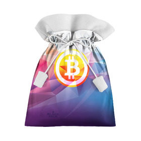 Подарочный 3D мешок с принтом Биткоин - Bitcoin Geometria , 100% полиэстер | Размер: 29*39 см | Тематика изображения на принте: bitcoin | coin | crypto | geometria | polygon | биткоин | геометрия | коин | криптовалюта | полигон