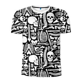 Мужская футболка 3D спортивная с принтом Кости , 100% полиэстер с улучшенными характеристиками | приталенный силуэт, круглая горловина, широкие плечи, сужается к линии бедра | doctor | анатомия | врач | доктор | кости | кость | медик | медицина | скелет | череп