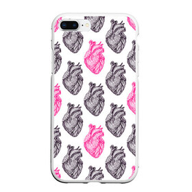 Чехол для iPhone 7Plus/8 Plus матовый с принтом Сердца 1 , Силикон | Область печати: задняя сторона чехла, без боковых панелей | doctor | врач | доктор | медик | медицина | орган | органы | сердца | сердце