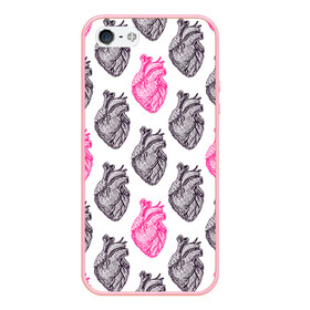 Чехол для iPhone 5/5S матовый с принтом Сердца 1 , Силикон | Область печати: задняя сторона чехла, без боковых панелей | doctor | врач | доктор | медик | медицина | орган | органы | сердца | сердце