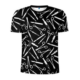 Мужская футболка 3D спортивная с принтом Шприцы , 100% полиэстер с улучшенными характеристиками | приталенный силуэт, круглая горловина, широкие плечи, сужается к линии бедра | doctor | врач | доктор | инструмент | медик | медицина | скальпель