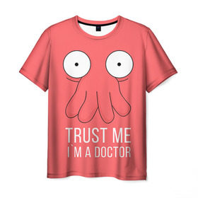Мужская футболка 3D с принтом Доктор , 100% полиэфир | прямой крой, круглый вырез горловины, длина до линии бедер | doctor | futurama | trust me | верь мне | врач | доктор | зойдберг | медик | медицина | футурама