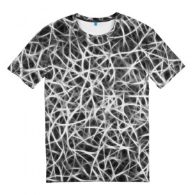 Мужская футболка 3D с принтом Нервы , 100% полиэфир | прямой крой, круглый вырез горловины, длина до линии бедер | 
