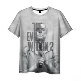 Мужская футболка 3D с принтом The Evil Within 2 , 100% полиэфир | прямой крой, круглый вырез горловины, длина до линии бедер | Тематика изображения на принте: evil | horror | зло | игра | хоррор