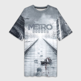 Платье-футболка 3D с принтом METRO: Exodus ,  |  | horror | metro | metro 2033 | redux | игра | метро | хоррор