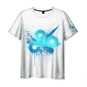 Мужская футболка 3D с принтом cs:go - Cloud9 (White collection) , 100% полиэфир | прямой крой, круглый вырез горловины, длина до линии бедер | 0x000000123 | cloud9 | cs go | white | кс го