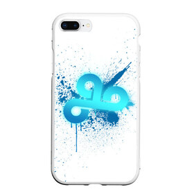 Чехол для iPhone 7Plus/8 Plus матовый с принтом csgo - Cloud9 (White collection) , Силикон | Область печати: задняя сторона чехла, без боковых панелей | Тематика изображения на принте: 0x000000123 | cloud9 | cs go | white | кс го