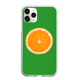Чехол для iPhone 11 Pro матовый с принтом Низкополигональный апельсин , Силикон |  | lowpoly | polygonal | апельсин | зеленый | оранджевый | полигон | полигональный | полигоны | яркий