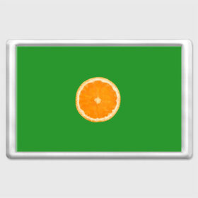 Магнит 45*70 с принтом Низкополигональный апельсин , Пластик | Размер: 78*52 мм; Размер печати: 70*45 | lowpoly | polygonal | апельсин | зеленый | оранджевый | полигон | полигональный | полигоны | яркий
