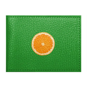 Обложка для студенческого билета с принтом Низкополигональный апельсин , натуральная кожа | Размер: 11*8 см; Печать на всей внешней стороне | lowpoly | polygonal | апельсин | зеленый | оранджевый | полигон | полигональный | полигоны | яркий