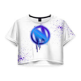 Женская футболка 3D укороченная с принтом cs:go - EnVyUs (White collection) , 100% полиэстер | круглая горловина, длина футболки до линии талии, рукава с отворотами | 0x000000123 | cs go | envyus | white | кс го | энви