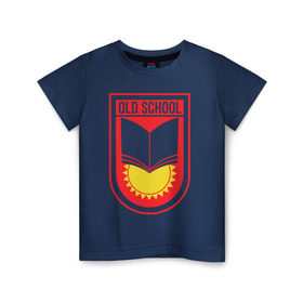 Детская футболка хлопок с принтом Старая школа (красный) , 100% хлопок | круглый вырез горловины, полуприлегающий силуэт, длина до линии бедер | учащийся | ученик | школа | школьник
