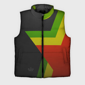 Мужской жилет утепленный 3D с принтом Black Milk Black Rasta Star ,  |  | 420 | black milk | bob marley | buds | color | jamaica | rasta | rastaman | snoop dogg | star | tricolor | боб марли | бошки | раста | триколор