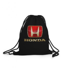 Рюкзак-мешок 3D с принтом Honda , 100% полиэстер | плотность ткани — 200 г/м2, размер — 35 х 45 см; лямки — толстые шнурки, застежка на шнуровке, без карманов и подкладки | авот | марка | машина | хонда