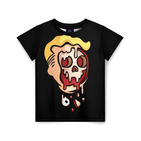 Детская футболка 3D с принтом Vault boy - kamikaze , 100% гипоаллергенный полиэфир | прямой крой, круглый вырез горловины, длина до линии бедер, чуть спущенное плечо, ткань немного тянется | fallout | игры