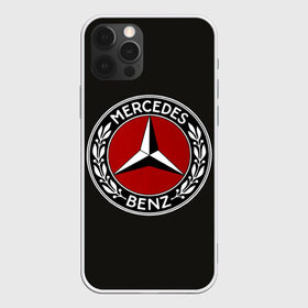 Чехол для iPhone 12 Pro Max с принтом Mercedes-Benz , Силикон |  | Тематика изображения на принте: car | germany | logo | make | mercedes benz | автомобиль | германия | логотип | марка | мерседес бенц