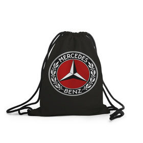 Рюкзак-мешок 3D с принтом Mercedes-Benz , 100% полиэстер | плотность ткани — 200 г/м2, размер — 35 х 45 см; лямки — толстые шнурки, застежка на шнуровке, без карманов и подкладки | car | germany | logo | make | mercedes benz | автомобиль | германия | логотип | марка | мерседес бенц
