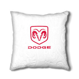 Подушка 3D с принтом Dodge , наволочка – 100% полиэстер, наполнитель – холлофайбер (легкий наполнитель, не вызывает аллергию). | состоит из подушки и наволочки. Наволочка на молнии, легко снимается для стирки | 
