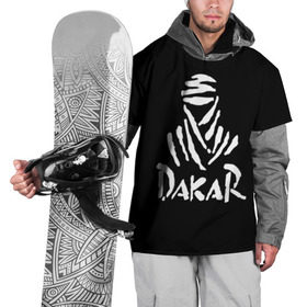Накидка на куртку 3D с принтом Dakar , 100% полиэстер |  | dakar | desert | logo | race | rally | sign | гонки | дакар | знак | логотип | пустыня | ралли