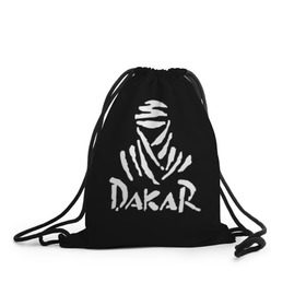 Рюкзак-мешок 3D с принтом Dakar , 100% полиэстер | плотность ткани — 200 г/м2, размер — 35 х 45 см; лямки — толстые шнурки, застежка на шнуровке, без карманов и подкладки | dakar | desert | logo | race | rally | sign | гонки | дакар | знак | логотип | пустыня | ралли