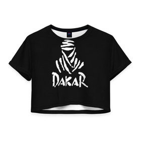 Женская футболка 3D укороченная с принтом Dakar , 100% полиэстер | круглая горловина, длина футболки до линии талии, рукава с отворотами | dakar | desert | logo | race | rally | sign | гонки | дакар | знак | логотип | пустыня | ралли