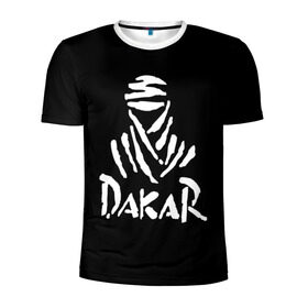 Мужская футболка 3D спортивная с принтом Dakar , 100% полиэстер с улучшенными характеристиками | приталенный силуэт, круглая горловина, широкие плечи, сужается к линии бедра | dakar | desert | logo | race | rally | sign | гонки | дакар | знак | логотип | пустыня | ралли