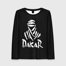 Женский лонгслив 3D с принтом Dakar , 100% полиэстер | длинные рукава, круглый вырез горловины, полуприлегающий силуэт | dakar | desert | logo | race | rally | sign | гонки | дакар | знак | логотип | пустыня | ралли