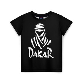 Детская футболка 3D с принтом Dakar , 100% гипоаллергенный полиэфир | прямой крой, круглый вырез горловины, длина до линии бедер, чуть спущенное плечо, ткань немного тянется | dakar | desert | logo | race | rally | sign | гонки | дакар | знак | логотип | пустыня | ралли