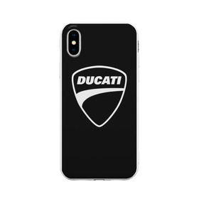 Чехол для iPhone X матовый с принтом Ducati , Силикон | Печать на задней стороне чехла, без боковой панели | авто | дукати | марка | машина