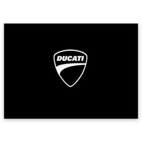 Поздравительная открытка с принтом Ducati , 100% бумага | плотность бумаги 280 г/м2, матовая, на обратной стороне линовка и место для марки
 | авто | дукати | марка | машина