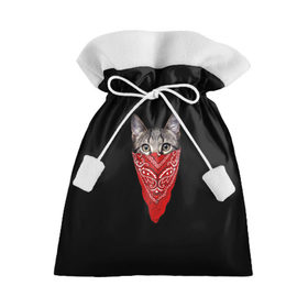 Подарочный 3D мешок с принтом Котомафия , 100% полиэстер | Размер: 29*39 см | Тематика изображения на принте: бандана | гангстер | кот | котик | кошка | мафия