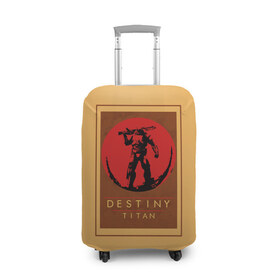 Чехол для чемодана 3D с принтом Titan , 86% полиэфир, 14% спандекс | двустороннее нанесение принта, прорези для ручек и колес | destiny | destiny 2 | дестени | космос