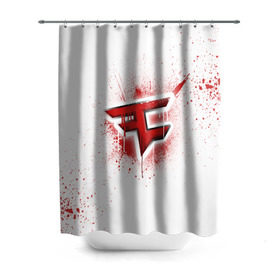 Штора 3D для ванной с принтом cs:go - FaZe clan (White collection) , 100% полиэстер | плотность материала — 100 г/м2. Стандартный размер — 146 см х 180 см. По верхнему краю — пластиковые люверсы для креплений. В комплекте 10 пластиковых колец | cs go | faze | white | кс го | фейз