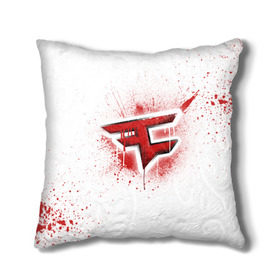 Подушка 3D с принтом cs:go - FaZe clan (White collection) , наволочка – 100% полиэстер, наполнитель – холлофайбер (легкий наполнитель, не вызывает аллергию). | состоит из подушки и наволочки. Наволочка на молнии, легко снимается для стирки | cs go | faze | white | кс го | фейз